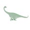 Cartoon brontosaurus dinosaur. Diplodocus. The highest dino in comic style.  Best for kids dino party designs. Prehistoric Jurassi