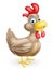 Cartoon Brown Chicken