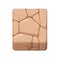 Cartoon brown rock ground tile block for games on phones and computers.