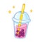 Cartoon bubble tea