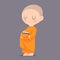 Cartoon Buddhist Monk