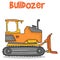 Cartoon bulldozer transportation collection stock