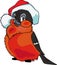 Cartoon bullfinch