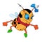 A Cartoon Bumblebee with a bow