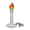 cartoon bunsen burner