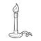 cartoon bunsen burner