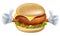 Cartoon burger mascot