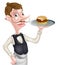 Cartoon Burger Waiter