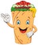 Cartoon burrito or kebab giving ok sign