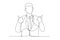 Cartoon of businessman dressed in suit showing thumbs up gesture.