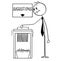 Cartoon of Businessman Using Paper Shredder With Suggestion Sign Above