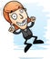 Cartoon Businesswoman Jumping