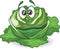 Cartoon cabbage with cute face,vector