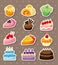 Cartoon cake stickers