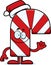 Cartoon Candy Cane Waving