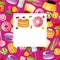 Cartoon candy card