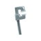 Cartoon capital letter F made of adjustable pipe wrench. Concept of English alphabet, ABC. Original text font. Flat