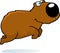 Cartoon Capybara Jumping