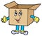 Cartoon cardboard box