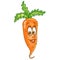 Cartoon carrot character