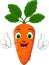 Cartoon Carrot Character giving thumbs up