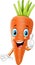 Cartoon carrot giving thumbs up