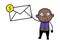 Cartoon Cartoon Bald Black holding Envelope