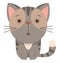 Cartoon cat - funny color illustration for cartoon print