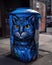 Cartoon Cat Graffiti - Mischievous Feline with Sly Grin, Illustration