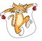 Cartoon cat with skipping rope