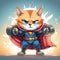 cartoon cat superhero character