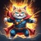 cartoon cat superhero character