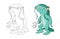 Cartoon catfish sea creature character. Vector clip art illustration