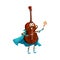 Cartoon cello wizard character, violoncello mage