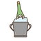 Cartoon champagne bucket bottle ice design