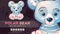 Cartoon character animal polar bear - cute sticker.