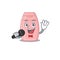 Cartoon character of baby cream sing a song with a microphone