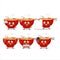 Cartoon character of bowl of noodles new with various chef emoticons