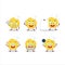 Cartoon character of bright sun with various chef emoticons