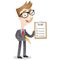 Cartoon character: Businessman with to-do list