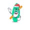 Cartoon character of canoe Santa with cute ok finger