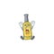 Cartoon character of champagne yellow bottle style with shocking gesture