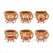 Cartoon character of coffee cookies with smile expression