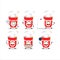 Cartoon character of cup noodles with various chef emoticons