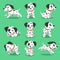 Cartoon character dalmatian dog poses