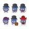 Cartoon character of dark blue easter egg with various pirates emoticons