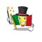 Cartoon character design of flag mali Magician style