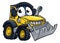 Cartoon Character Digger Bulldozer