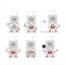 Cartoon character of double electric adapter with various chef emoticons