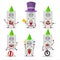 Cartoon character of double electric adapter with various circus shows